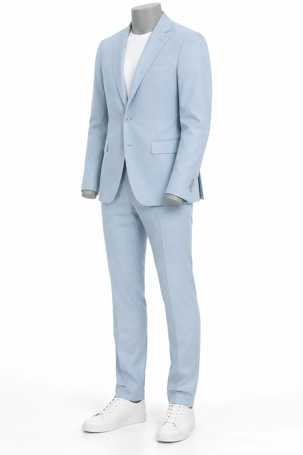 Traje cruzado azul claro, foto 2 de 3