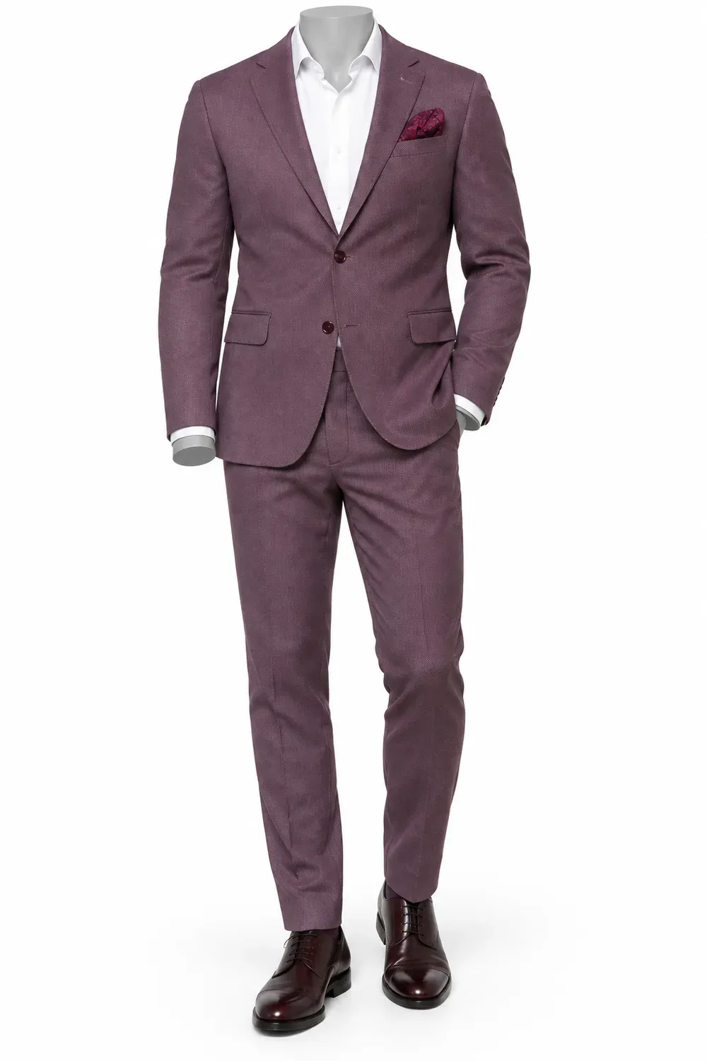 Traje malva
