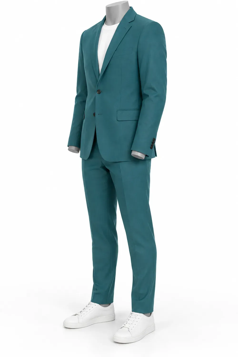 Traje verde petróleo, foto 3 de 3