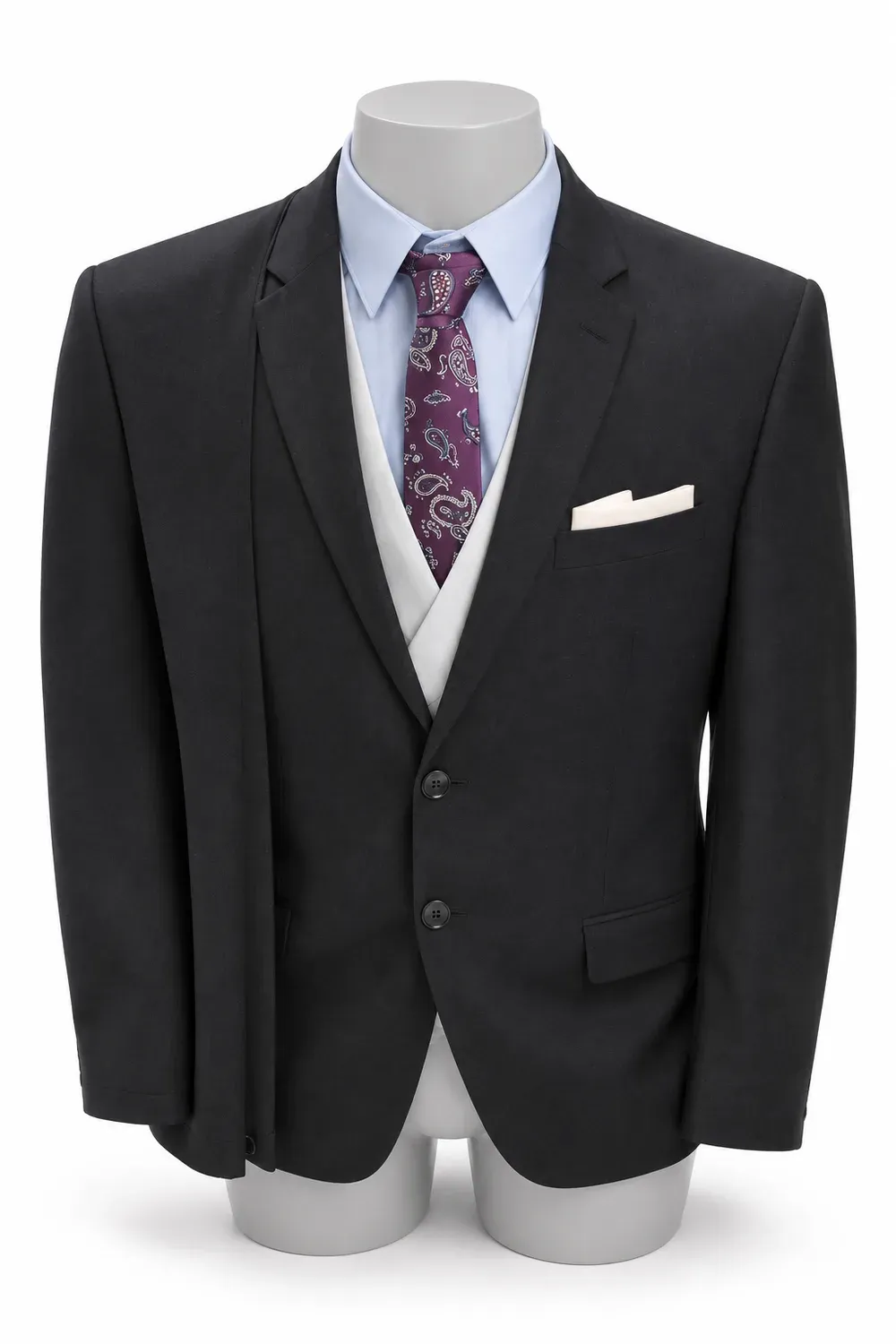 Traje de ceremonia negro con chaleco