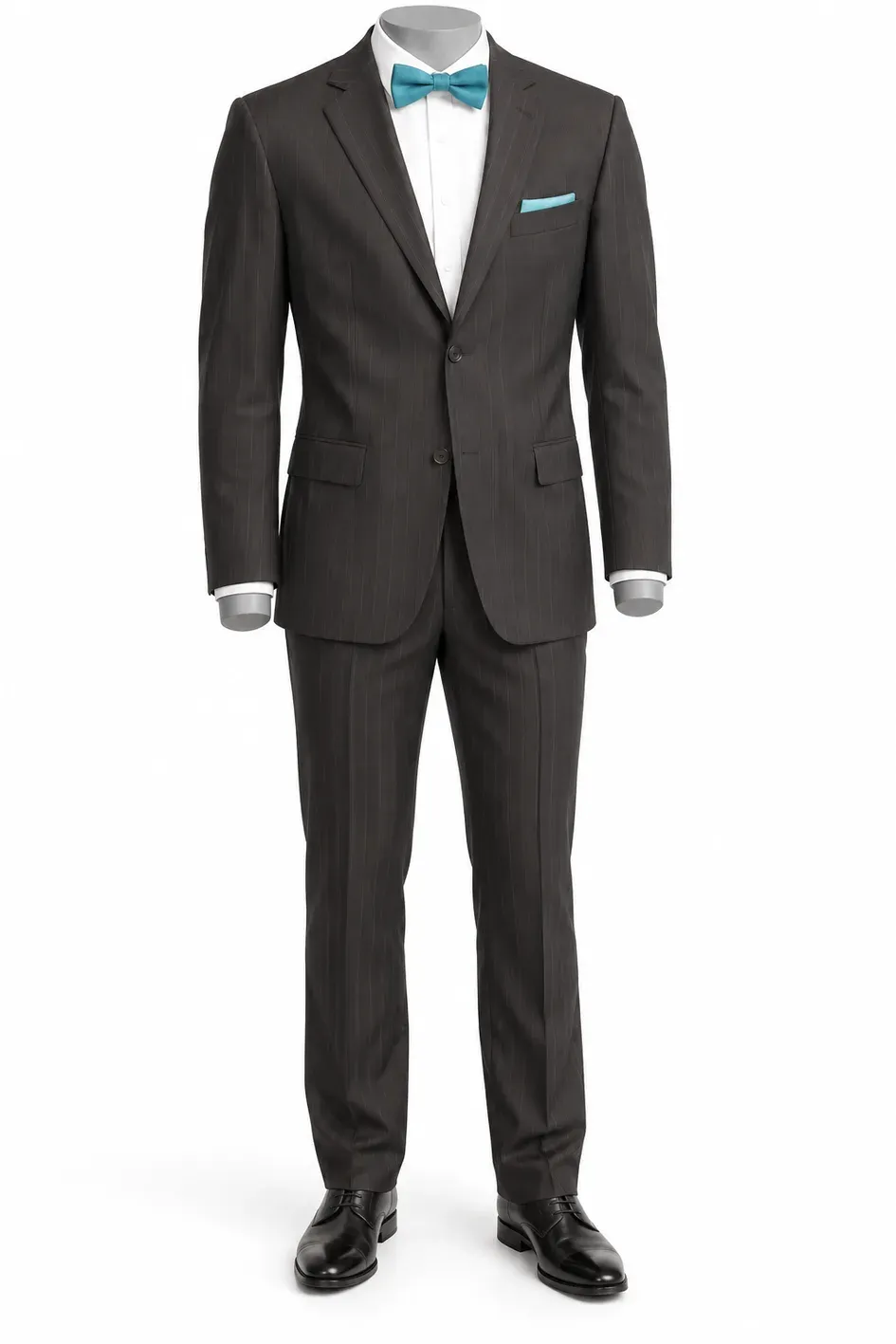 Traje de ceremonia marrón de raya